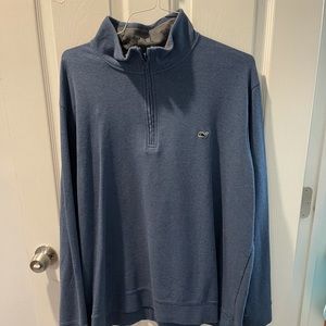 Vineyard Vines Blue Quarter Zip sweater